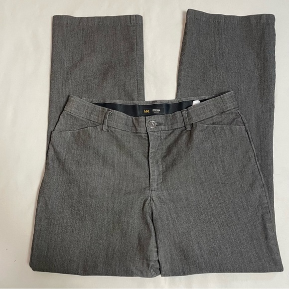 Lee Flex Motion Regular Fit Grey Trouser Pant Jeans Size 14 - Picture 3 of 10